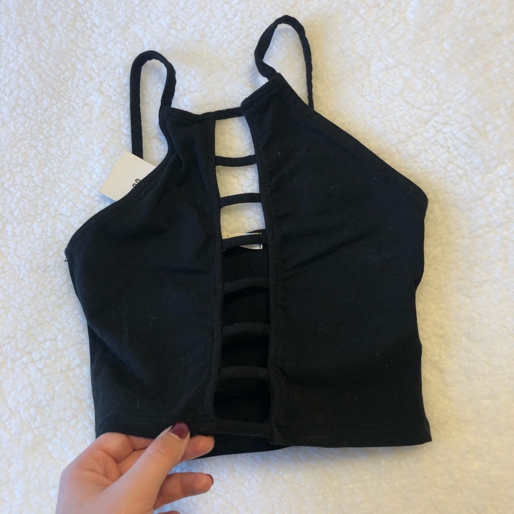 Black Cutout Top - Picture 2 of 5